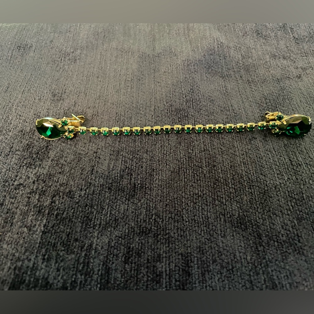 Vintage green and gold tone sweater guard for my naughty librarian friends.